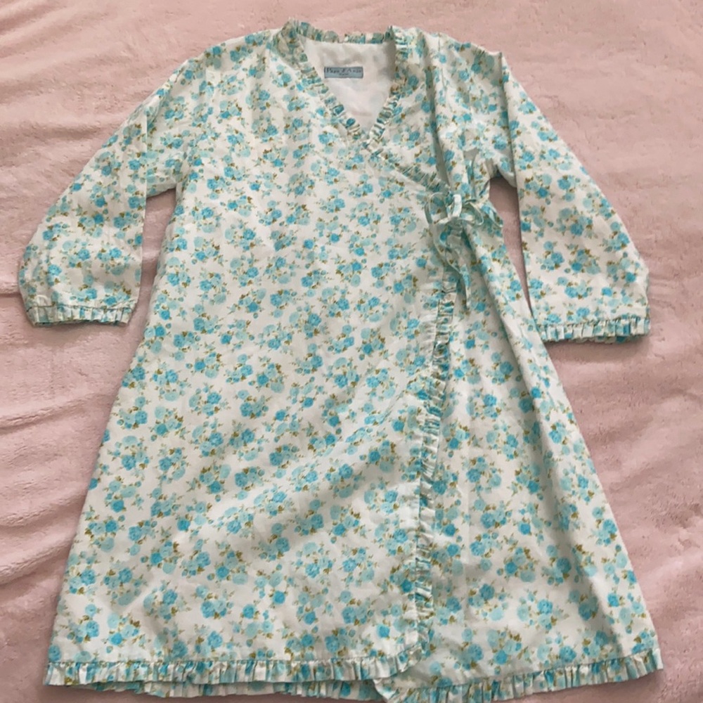 Papo d’ Anjo Blue Floral Wrap Dress